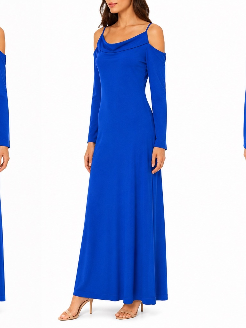 By Malene Birger Cobalt Blue Cold-Shoulder Maxi Dress